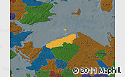Political Map of Bogense, darken