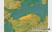 Political Map of Bogense, satellite outside