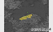 Satellite Map of Bogense, darken, desaturated