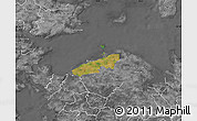 Satellite Map of Bogense, desaturated