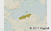 Satellite Map of Bogense, lighten