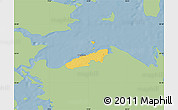 Savanna Style Map of Bogense, single color outside