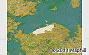 Shaded Relief Map of Bogense, satellite outside
