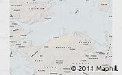 Shaded Relief Map of Bogense, semi-desaturated