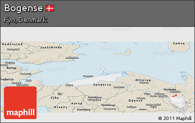 Classic Style Panoramic Map of Bogense