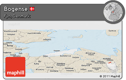 Classic Style Panoramic Map of Bogense