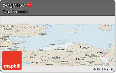 Classic Style Panoramic Map of Bogense