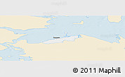 Classic Style Panoramic Map of Bogense, single color outside