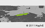 Physical Panoramic Map of Bogense, darken, desaturated