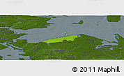 Physical Panoramic Map of Bogense, darken