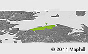 Physical Panoramic Map of Bogense, desaturated