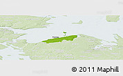 Physical Panoramic Map of Bogense, lighten