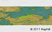 Physical Panoramic Map of Bogense, satellite outside