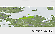 Physical Panoramic Map of Bogense, semi-desaturated