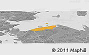 Political Panoramic Map of Bogense, desaturated