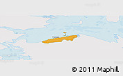 Political Panoramic Map of Bogense, single color outside