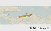 Satellite Panoramic Map of Bogense, lighten