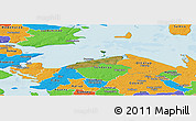 Satellite Panoramic Map of Bogense, political outside
