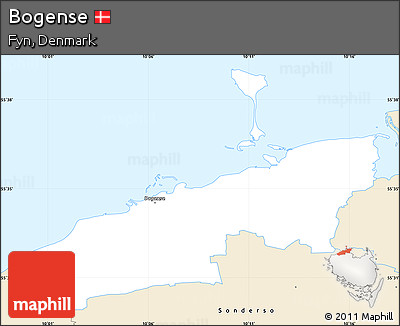 Classic Style Simple Map of Bogense