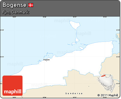 Classic Style Simple Map of Bogense