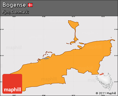 Political Simple Map of Bogense, cropped outside
