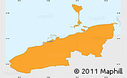 Political Simple Map of Bogense, single color outside