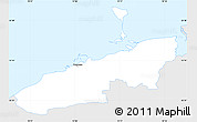 Silver Style Simple Map of Bogense, single color outside