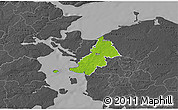Physical 3D Map of Ejby, darken, desaturated