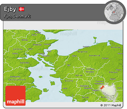Physical 3D Map of Ejby