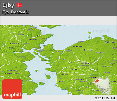 Physical 3D Map of Ejby