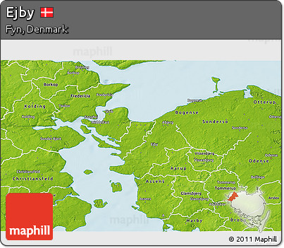 Physical 3D Map of Ejby