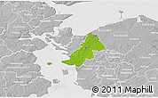 Physical 3D Map of Ejby, lighten, desaturated