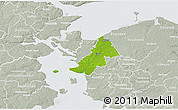 Physical 3D Map of Ejby, lighten, semi-desaturated