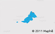 Political 3D Map of Ejby, cropped outside