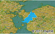 Political 3D Map of Ejby, satellite outside