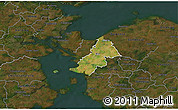 Satellite 3D Map of Ejby, darken