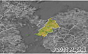 Satellite 3D Map of Ejby, desaturated