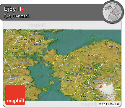 Satellite 3D Map of Ejby