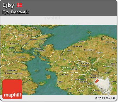 Satellite 3D Map of Ejby