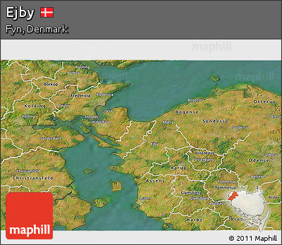 Satellite 3D Map of Ejby
