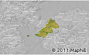 Satellite 3D Map of Ejby, lighten, desaturated