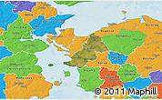 Satellite 3D Map of Ejby, political outside