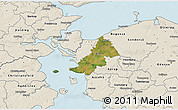 Satellite 3D Map of Ejby, shaded relief outside