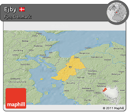 Savanna Style 3D Map of Ejby