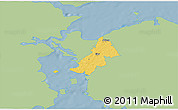 Savanna Style 3D Map of Ejby, single color outside