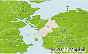 Shaded Relief 3D Map of Ejby, physical outside