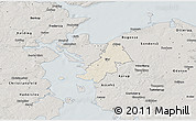 Shaded Relief 3D Map of Ejby, semi-desaturated