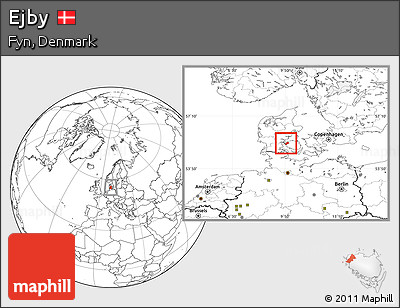 Blank Location Map of Ejby