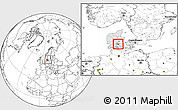 Blank Location Map of Ejby, highlighted country, within the entire country