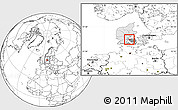 Blank Location Map of Ejby, highlighted country, highlighted parent region